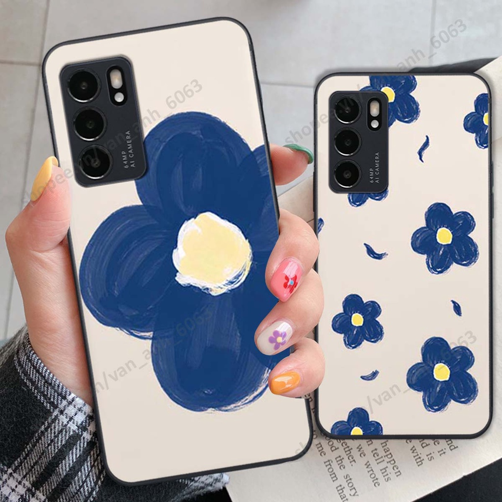 Ốp lưng Oppo Reno6 / Reno6 Z 5G / Reno 6 in hình hoa, gấu rich bear nghệ thuật, thời trang