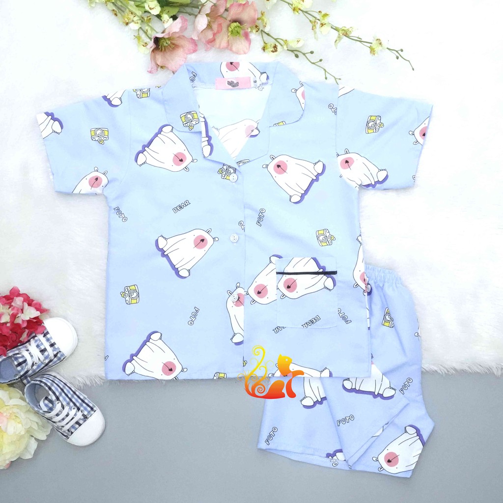 Đồ Bộ Mặc Nhà &quot;Gấu Foto&quot; Pijama Kate Thái - Cho Bé 8 - 38kg.