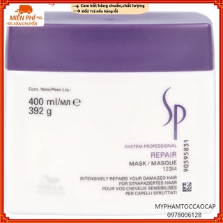 Hấp dầu phục hồi tóc khô xơ hư tổn wella sp repair mask 400ml
