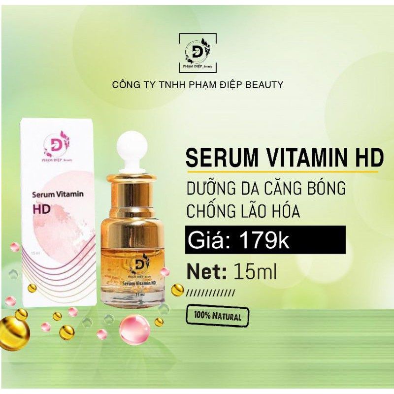 Serum Hd, Serum vitamin dưỡng da Phạm Điệp căng bóng da,mờ nám tàng nhang ngăn ngừa mụn