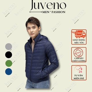 [Quà tặng tất dệt kim kháng khuẩn]Áo Phao Lông Vũ Nam Juveno🧥 Siêu Nhẹ🧥🧥 - Ấm Áp - Thiết kế basic, dáng ôm - Hàng VNXK