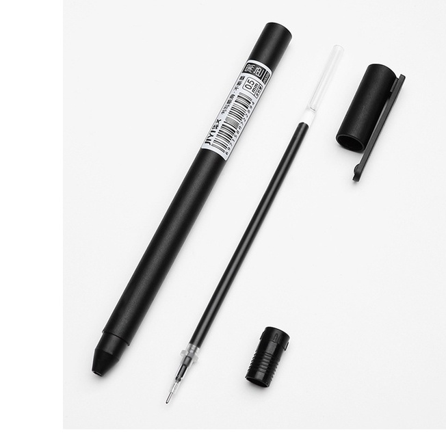 Bút bi mực gel ngòi 0.5mm màu đen mực đều nét chữ đẹp dụng cụ văn phòng phẩm