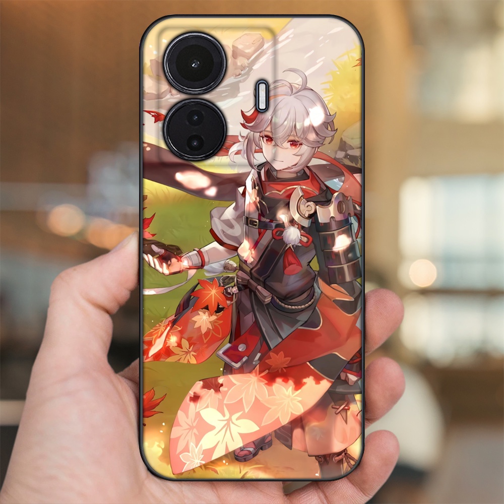 Ốp lưng Vivo S15e viền đen in hình Kazuha Genshin Impact