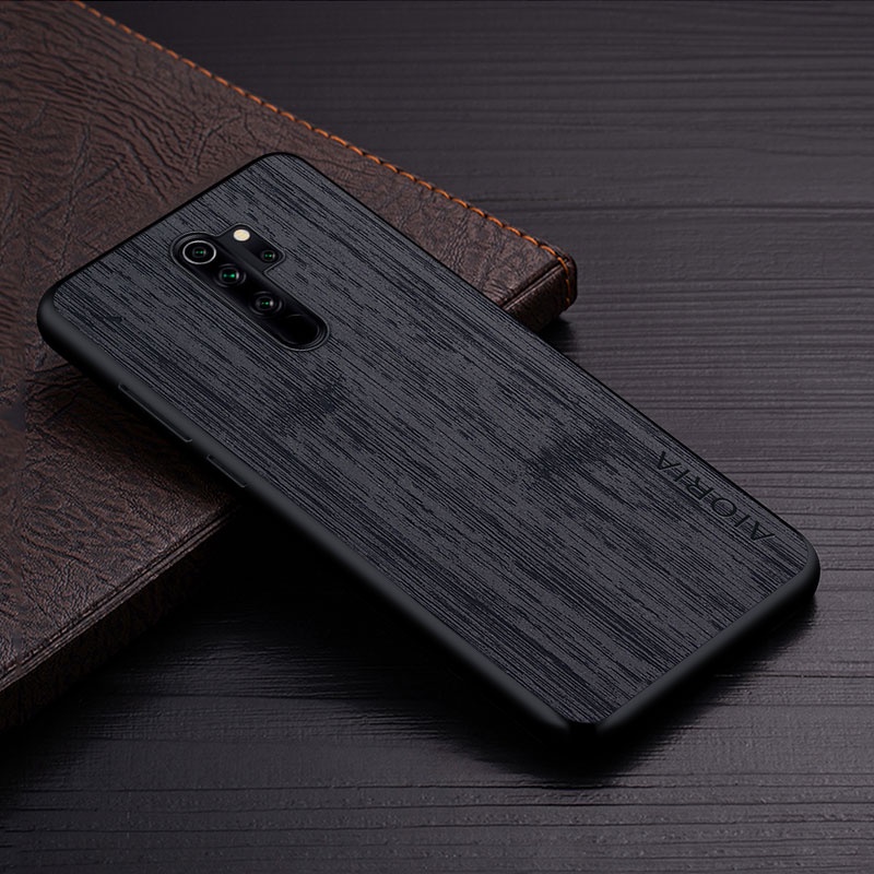 Ốp Điện Thoại Da Vân Gỗ Tre Sang Trọng Cho xiaomi redmi note 8 pro 8t