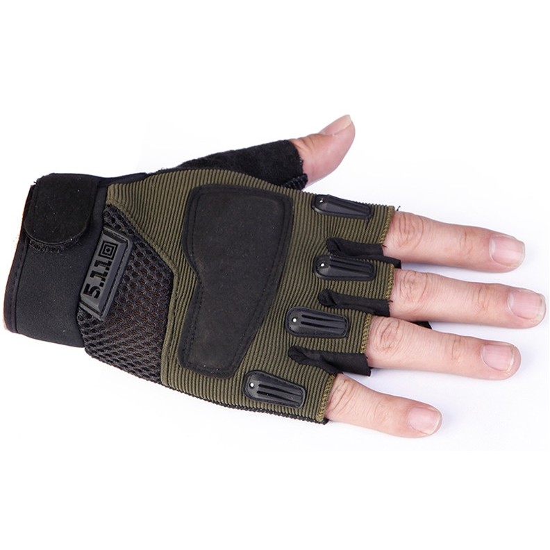 Găng tay hở ngón 511 bán sỉ, bao tay có gù mềm bảo vệ phượt motor pkl, đi xe máy xe đạp cụt ngón | BigBuy360 - bigbuy360.vn