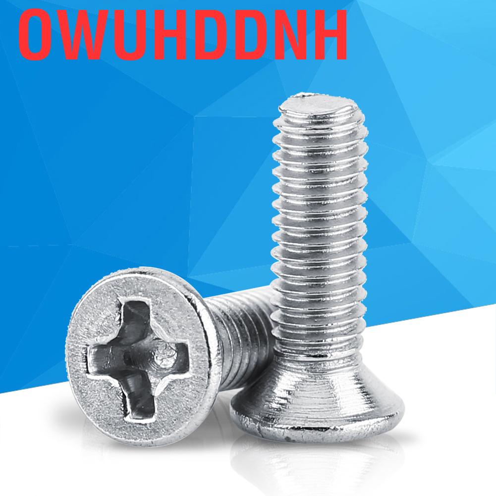 Set 100 ốc vít đầu dẹt 9ypes M3 SS304 bằng thép không gỉ
