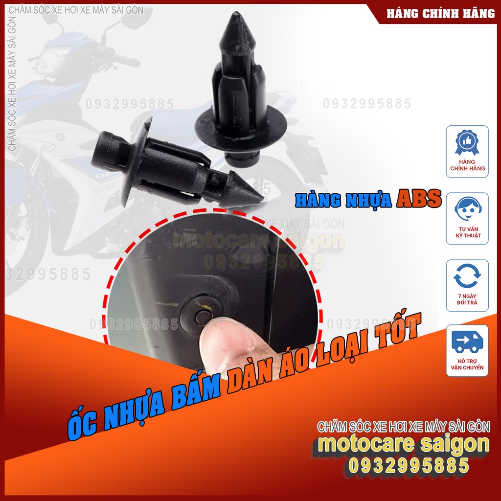 Ốc nhựa bấm dàn áo loại dày, tốt
