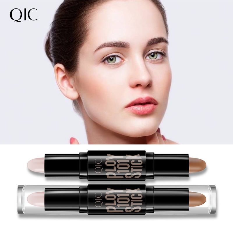 Thanh Tạo Khối Đôi QIC Chuyên Dụng | Kem Che Khuyết Điểm | Thỏi Tạo Khối Mũi 3D Tiện Dụng Chất Lượng Cao | Làm Sáng Da Mặt | Bắt Sáng Duo | Que Kem Tạo Khối Trang Điểm Chuyên Dụng