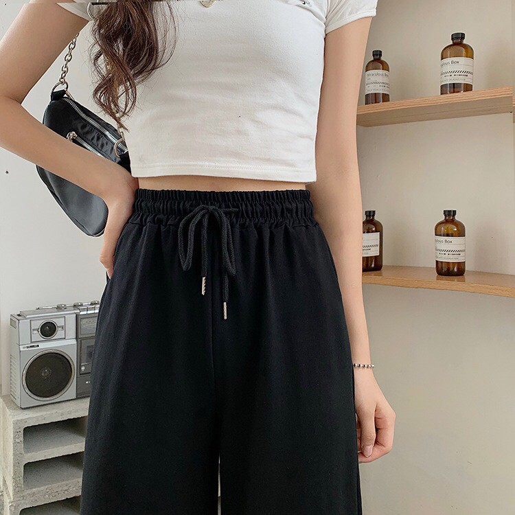 Quần Ống Rộng Nữ trơn dáng suông phong cách ulzzang Hàn Quốc - MaoMao | BigBuy360 - bigbuy360.vn