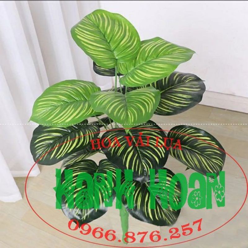 Cây lá 12 nhánh size lớn cao 50cm các loại - Cây hoa giả