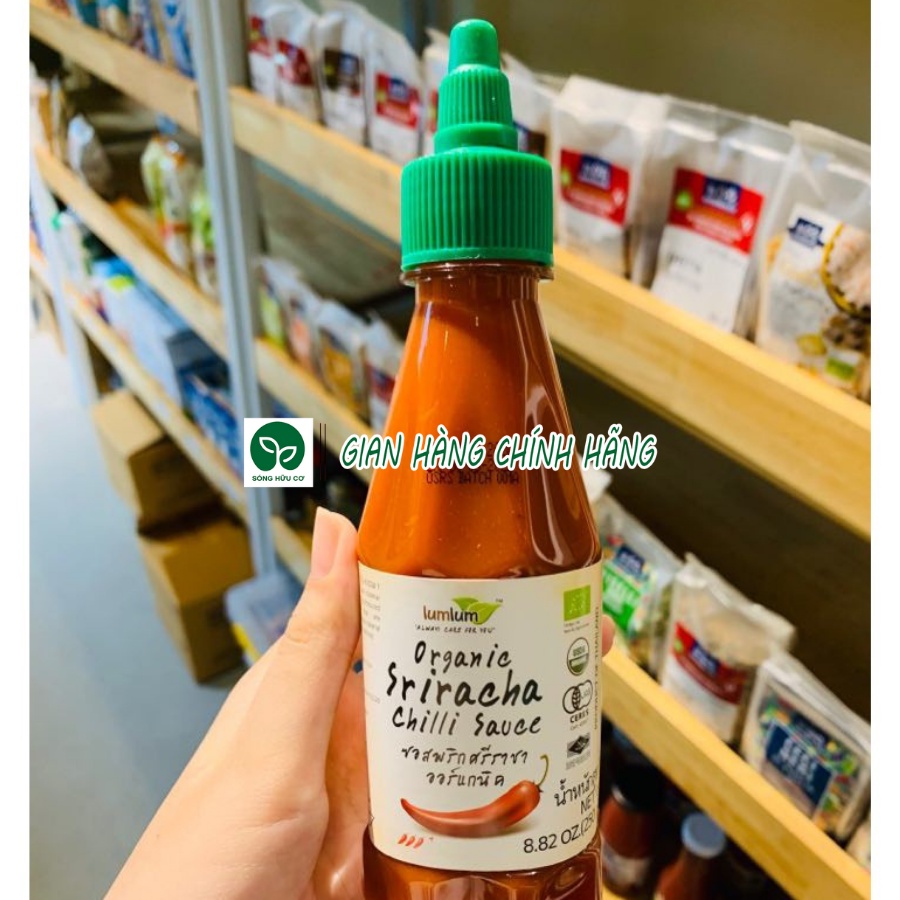 [Cay Vừa] Tương ớt hữu cơ Sriracha Cao Cấp Lum Lum 250g Chấm Đồ Chiên Xù, Xúc Xích, Pha Nước Sốt