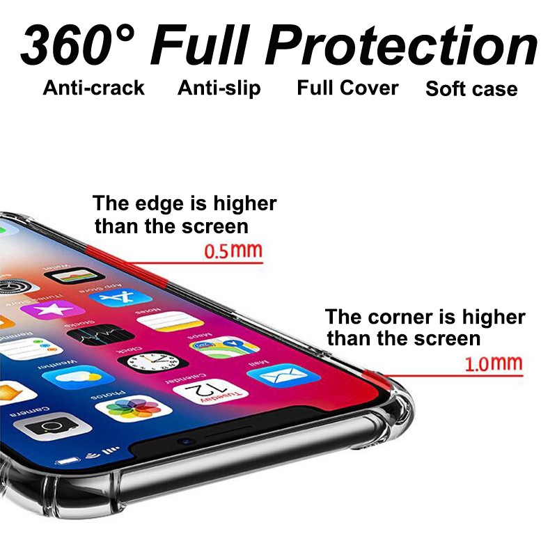 Ốp điện thoại nhựa TPU trong suốt hỗ trợ giảm sốc tốt cho Realme C1 C2 U1 2 3 X XT 6i 5i 5s 5 Pro | BigBuy360 - bigbuy360.vn