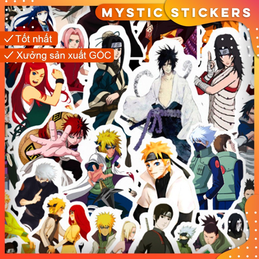 [NARUTO] 102 Sticker chống nước/ trang trí,dán xe laptop mũ bảo hiểm vali...