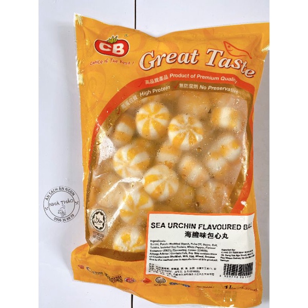 Bánh bao trứng nhím sọc vàng Malaysia giá sỉ
