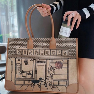 Starbucks Túi tote Vải canvas Kỷ Niệm 50 Năm Chất Lượng Cao