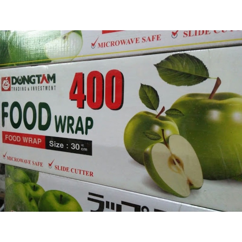 Màng bọc thực phẩm Food Wrap 400 táo xanh 30cm