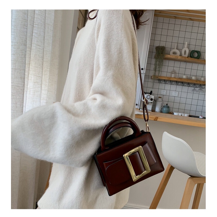 Túi đeo vai IELGY cỡ vuông nhỏ phong cách Hàn Quốc thời trang cho nữ