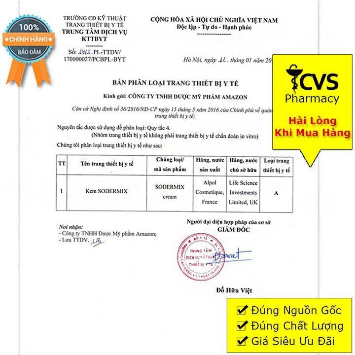 KEM SODERMIX  - Hỗ trợ giảm sẹo lồi, viêm da cơ địa, chàm sữa