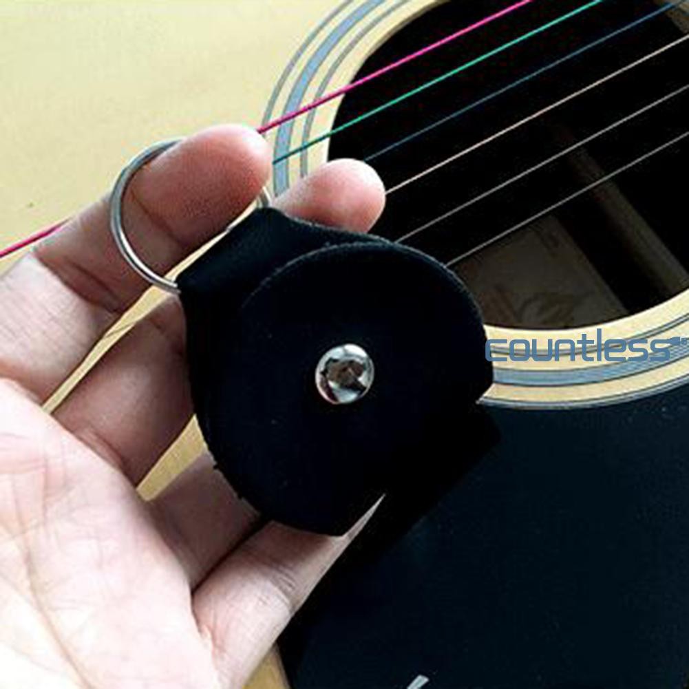 Móc Chìa Khóa Da Kèm Miếng Gảy Đàn 0.46mm Cho Đàn Guitar