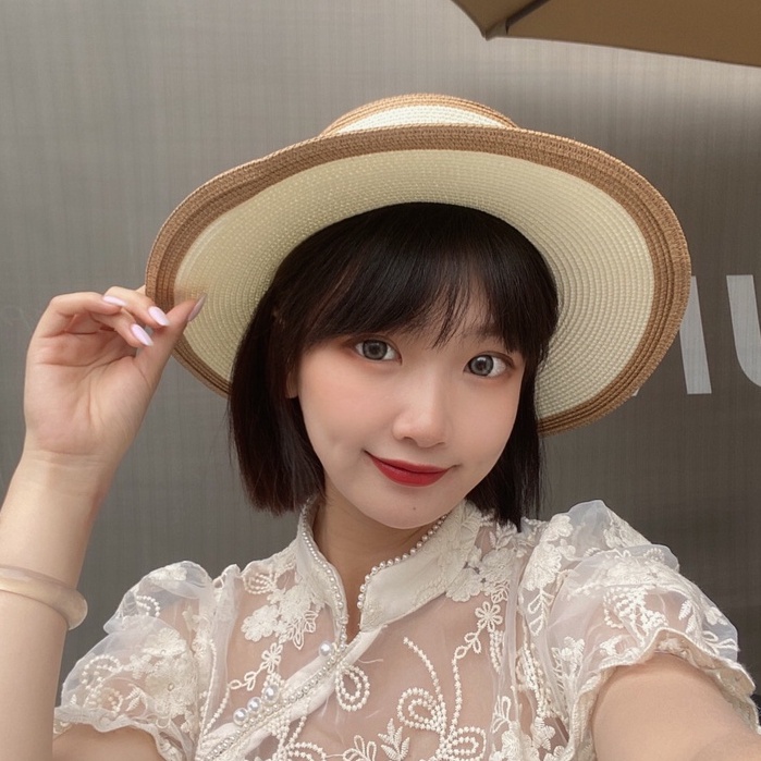 Mũ cói đi biển nam nữ vành rộng , nón cói chống nắng thời trang phong cách Hàn Quốc rẻ đẹp_MC9