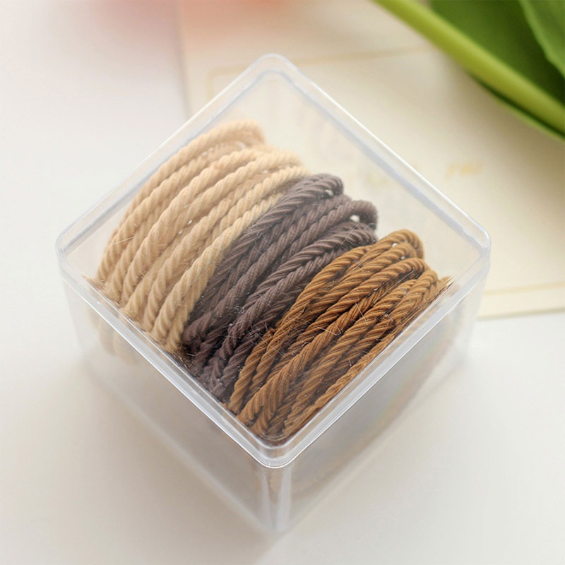 Set 50 Dây Buộc Tóc Cao Su Co Giãn Không Đường May Dành Cho Nữ
