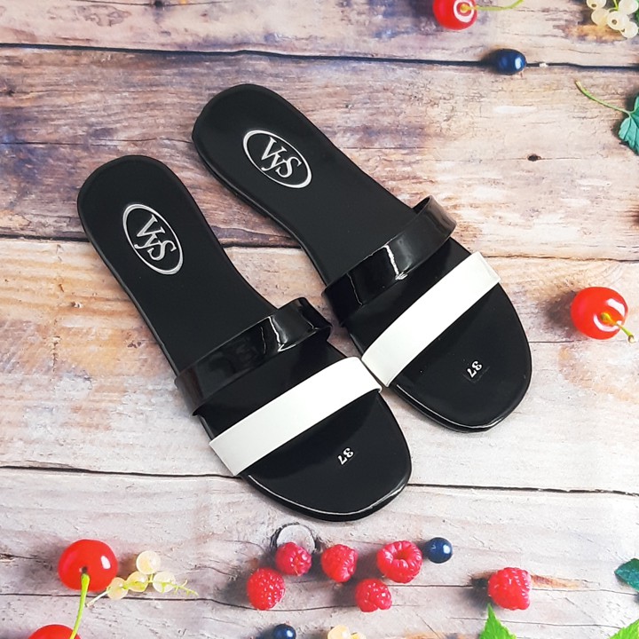 Dép lê bệt nữ 2 quai ngang phối 2 màu đơn giản thoáng mát xinh xắn thời trang VYS TA3831 (Nhiều màu)