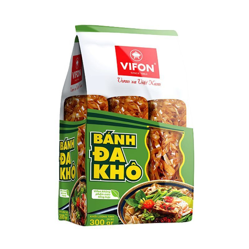 Bánh Đa Khô Vifon Gói 300G - Hàng Chính Hãng Sợi Làm Khô Tự Nhiên