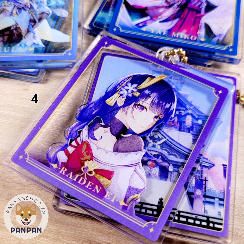 Móc khóa Anime Genshin Impact 2 lớp (6cm) DELUXE