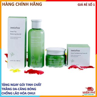 DTCT Bộ dưỡng ẩm [Dùng Là Mê-Hàng Chính Hãng] Kem dưỡng trắng da chiết xuất từ lá trà xanh Innisfree Hàn Quốc VY304