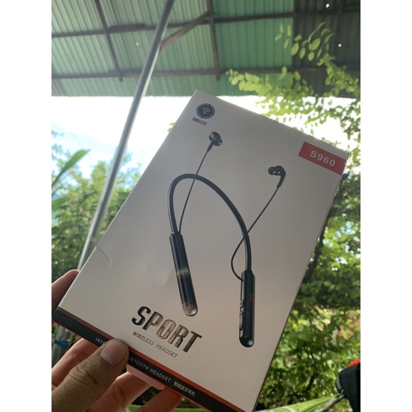 “Chính Hãng” Tai Nghe Bluetooth thể thao S960 chip 5.0 Pin khủng 600mAh, Nghe Nhạc 60h , LED báo % pin, khe lắp thẻ nhớ