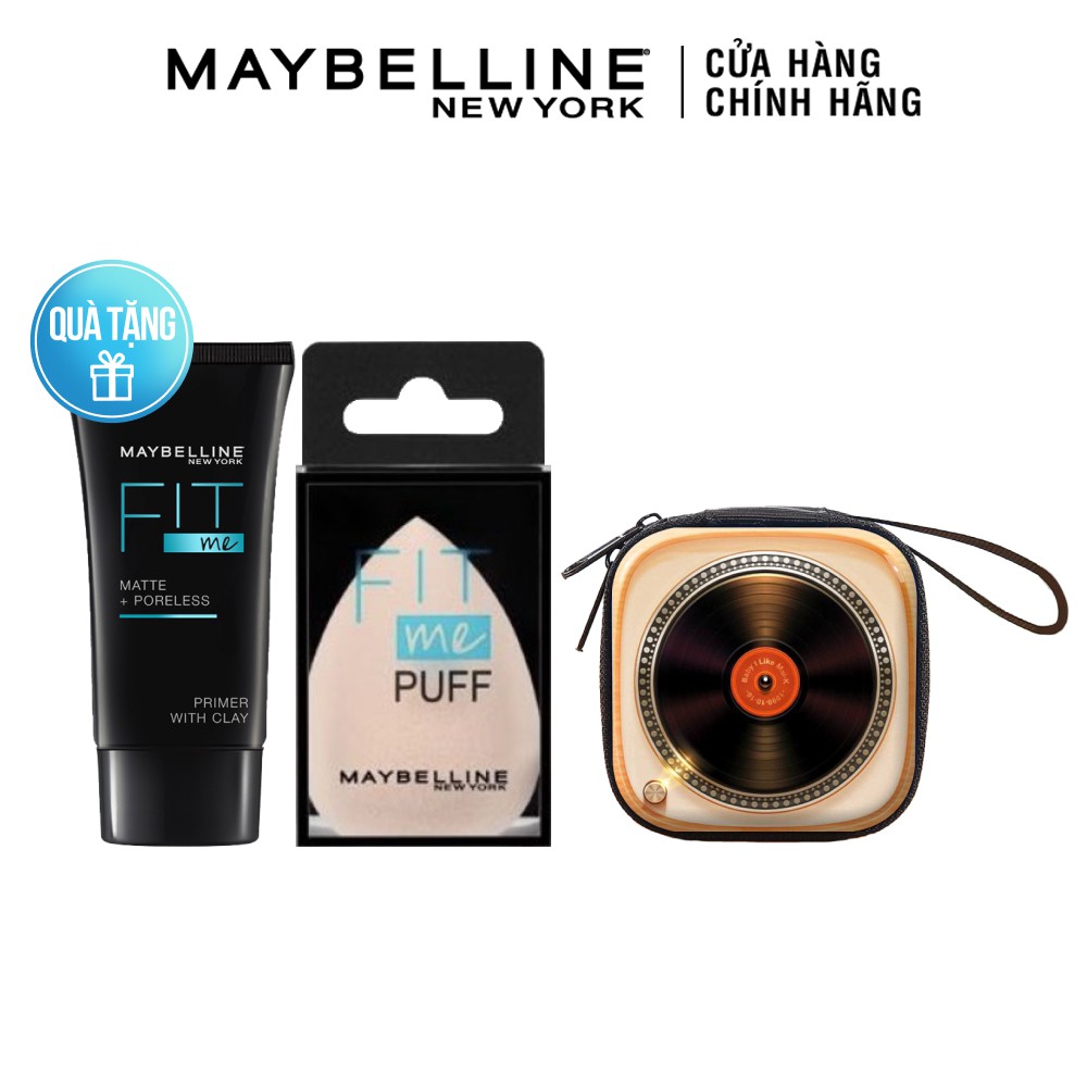 Quà Tặng Bộ Kem Lót Kiềm Dầu Fit Me Primer + Bông Mút Trang Điểm Fit Me Sponge Maybelline New York