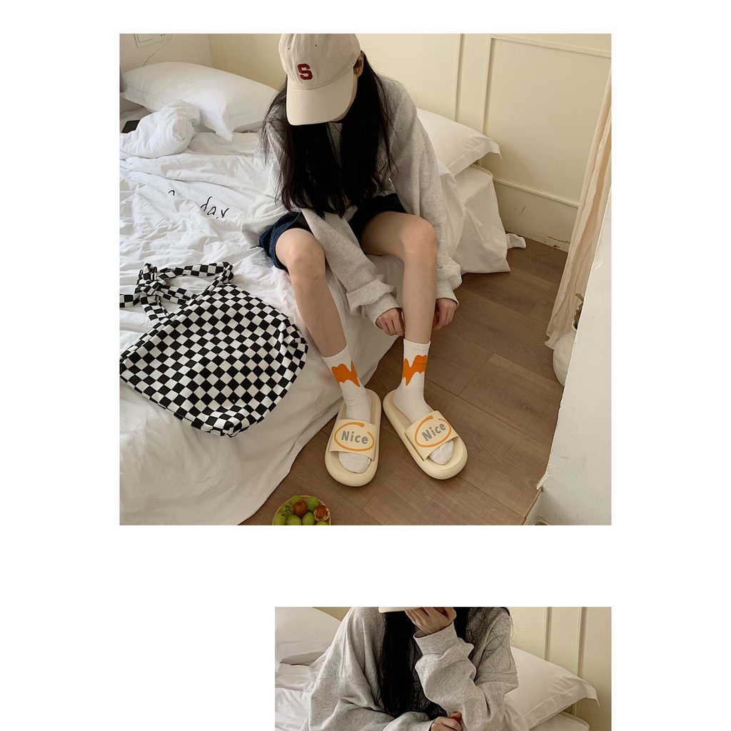 Dép quai ngang cặp đôi nam nữ Nice đế bánh mì - US723