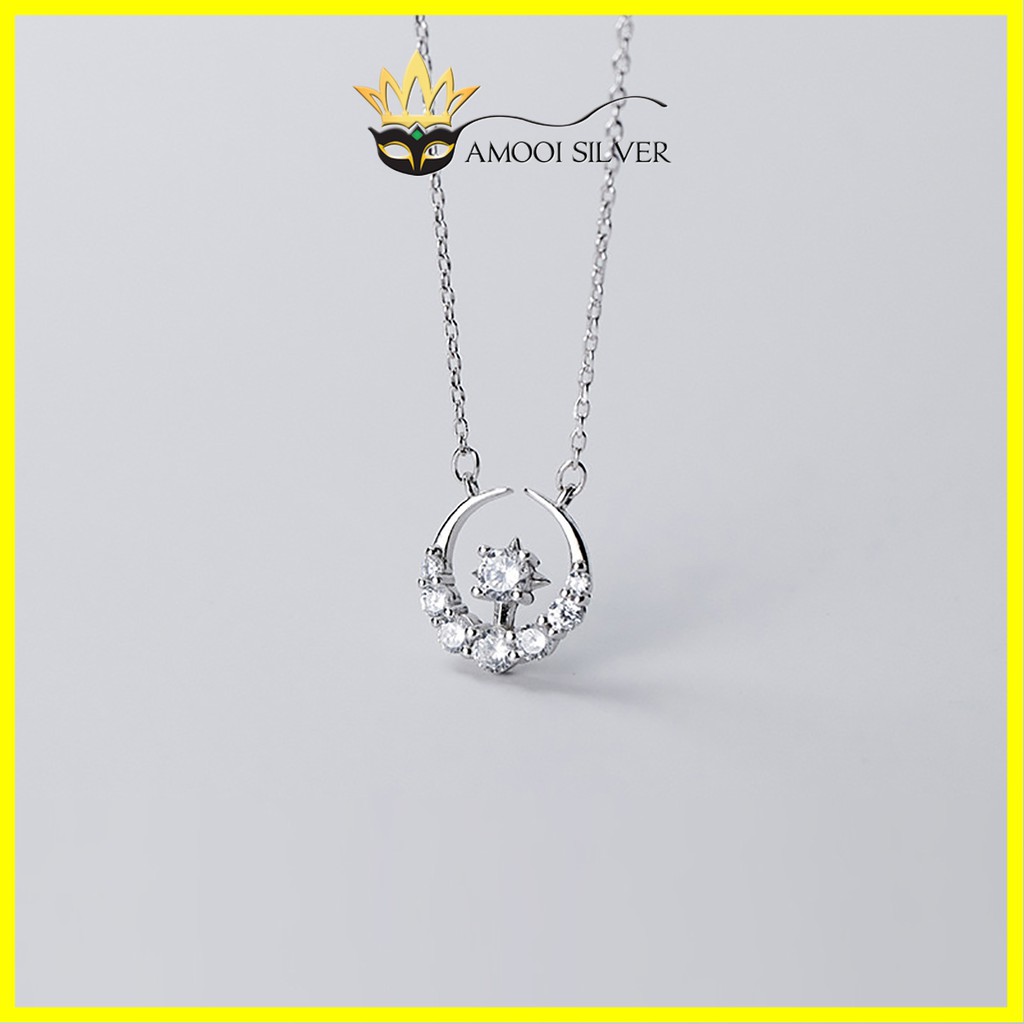 Dây chuyền bạc S925 mặt trăng rằm - Amooi Silver AD103