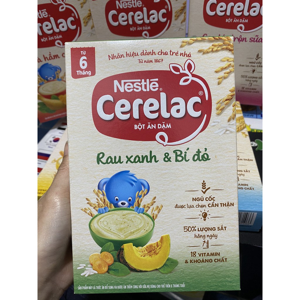 Bột ăn dặm Nestle Rau Xanh Và Bí Đỏ 200G- ( 7-24 tháng)