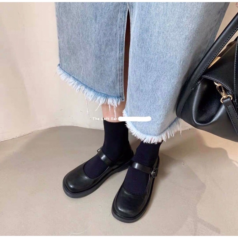 Giày marry jane da bóng kiểu dáng vintage