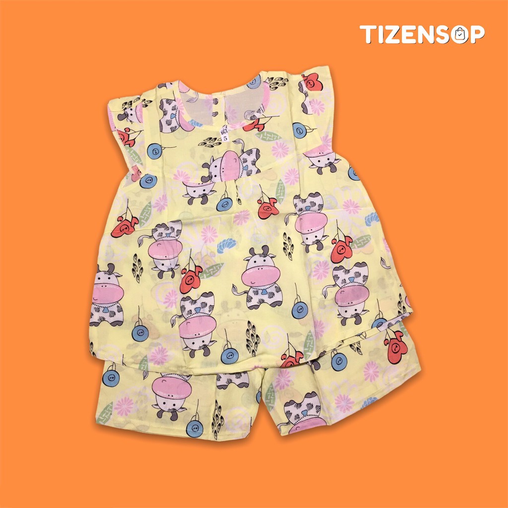 Đồ tone bé gái bộ lanh mặc mát quần đùi cánh tiên