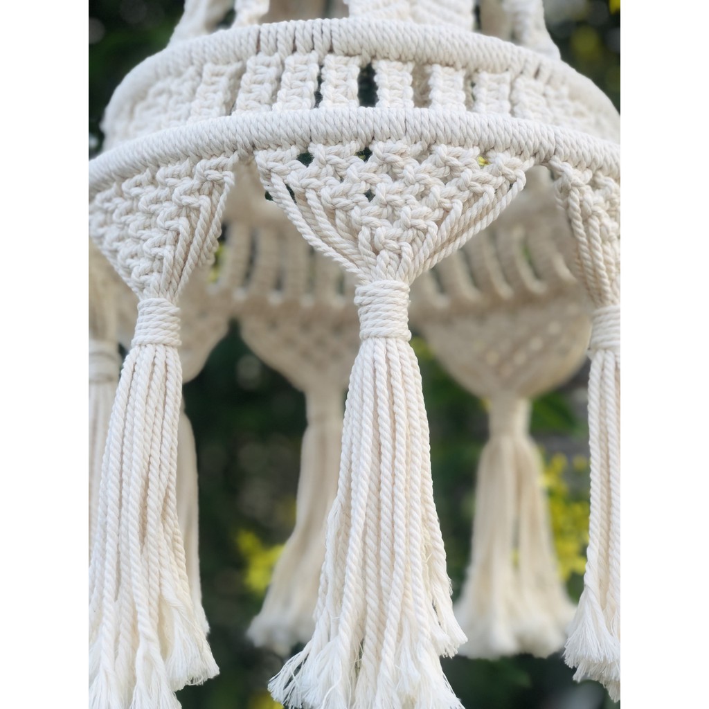 Đèn Trần Vintage Macrame Trang Trí Quán Cafe,Bar, Trà Sữa,Decor Homestay, Sân Vườn Và Ngoài Trời Giá Rẻ Tại Hà Nội