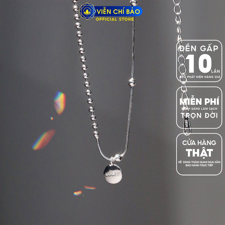 Dây chuyền bạc nữ Choker Lucky chất liệu bạc 925 thời trang phụ kiện trang sức nữ thương hiệu Viễn Chí Bảo D000169