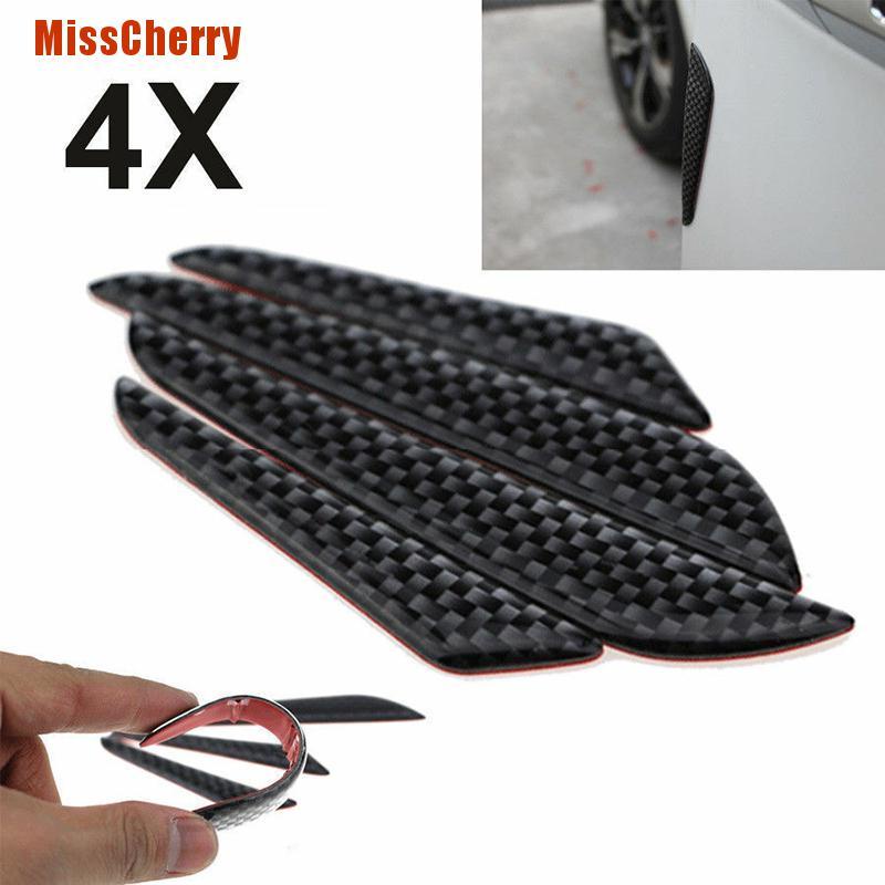 Bộ 4 Miếng Dán Bảo Vệ Cửa Xe Hơi Bằng Sợi Carbon Chống Va Chạm Tiện