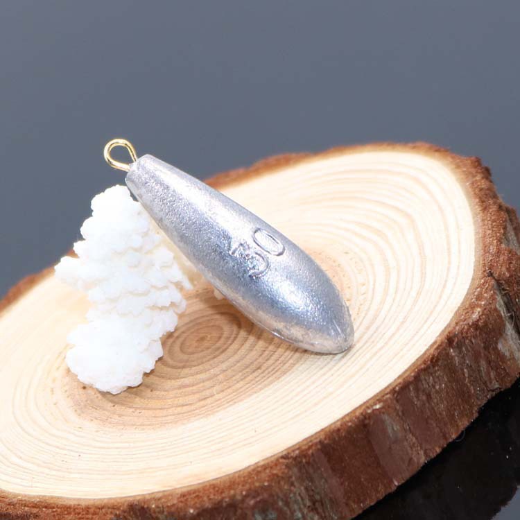 Chì Câu Cá Gắn Dây Câu Hình Lá Liễu 10g / 20g / 30g / 40g / 50g / 60g / 80g / 100g