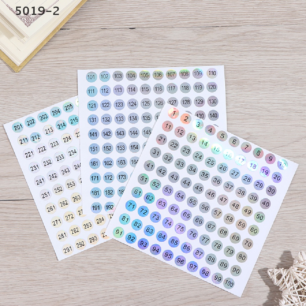 [GAV] Waterproof Number 1-300 Laser Labels Stickers Nail Polish Lipstick Number Tags {VN}