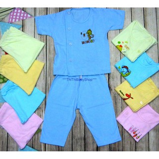 Set 5 bộ sơ sinh bác sĩ ngắn, quần dài màu tht