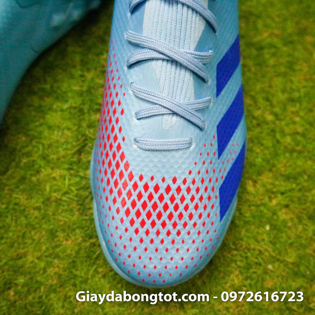 Giày bóng đá Predator 20.3 TF xanh nhạt cổ thấp | Đế cao su sân cỏ nhân tạo, da vải sợi dệt siêu bền