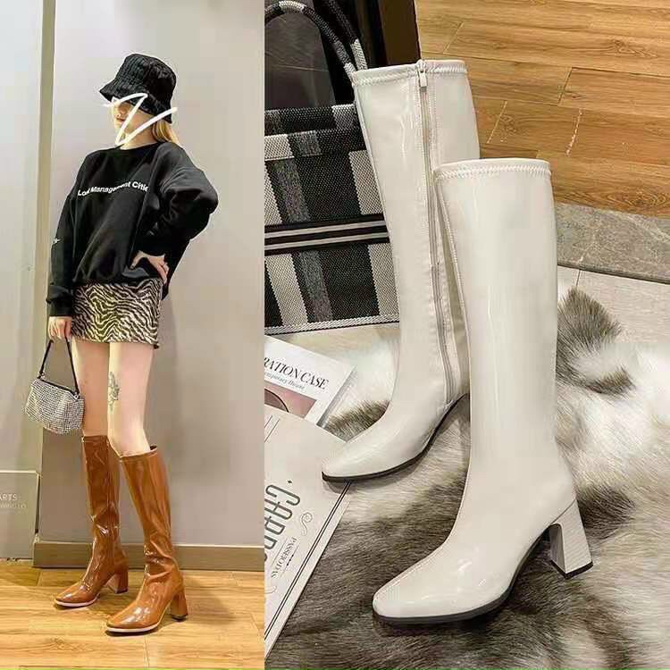 Bốt đùi nữ cao cổ gót 7cm giày boot nữ hot trend 2021 | WebRaoVat - webraovat.net.vn