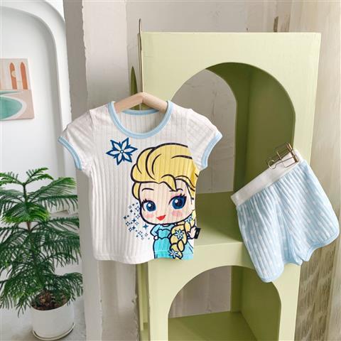 Set Đồ Ngủ Áo Thun Tay Ngắn &amp; Quần Short Cho Bé Gái