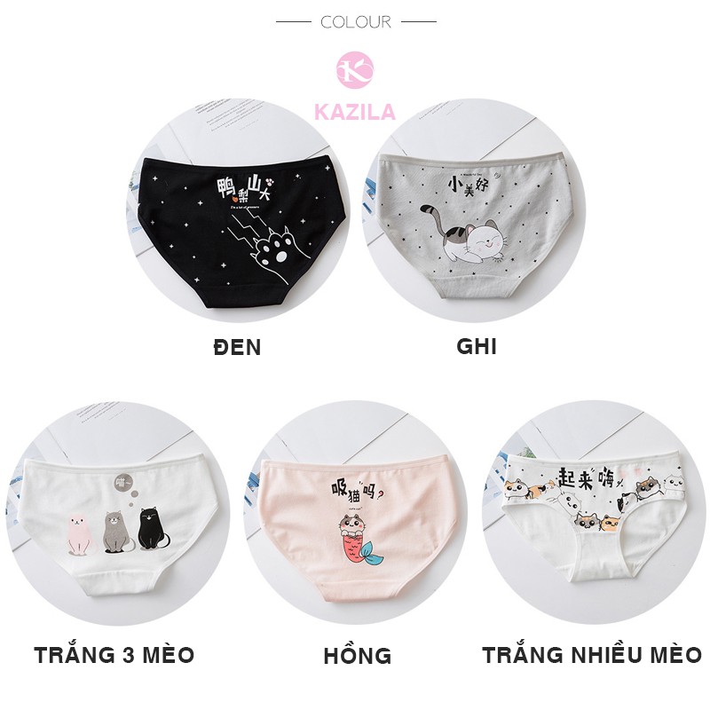 [Mã WASTDEP giảm 5K đơn bất kì] Quần lót Teen nữ dễ thương hình động vật, Quần lót nữ cotton kháng khuẩn Kazila QLT5 | BigBuy360 - bigbuy360.vn