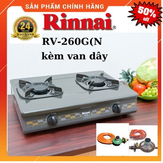 Bếp gas Rinnai RV-360(GM)N-Mặt men chống rỉ,lửa xanh,tiết kiệm ga,Bảo hành chính hãng 24 tháng
