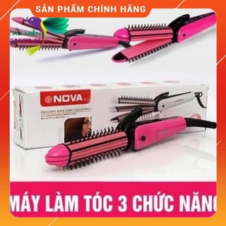 Máy Làm Tóc 3 Trong 1 NOVA (Uốn, Duỗi, Bấm) [FREESHIP]