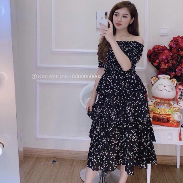 Váy Jum Trễ Vai 4 Tầng Hàng QC HOTTTT HOTTTT | BigBuy360 - bigbuy360.vn