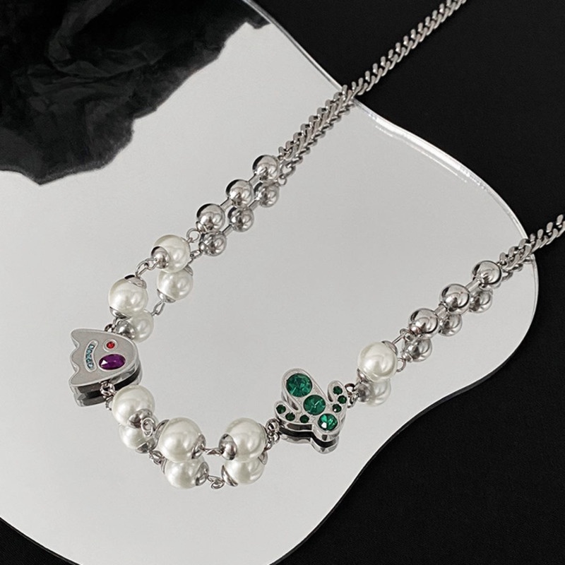 Vòng cổ Thép Titan Mặt Hình Xương Rồng Thời Trang Hip Hop